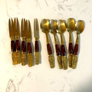 Thailand made tea spoon and fork set